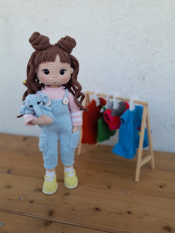 El Örgüsü Bebek ve Mini Fil Oyuncak - Görsel 2