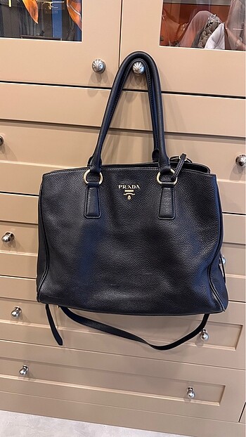 Prada Prada siyah Vitello Daino Leather
