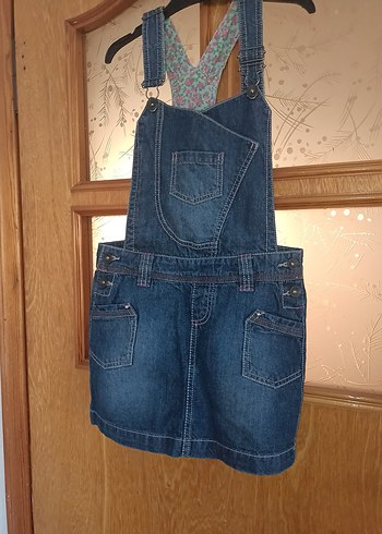 LC Waikiki Kız Çocuk Desenli Kot Salopet