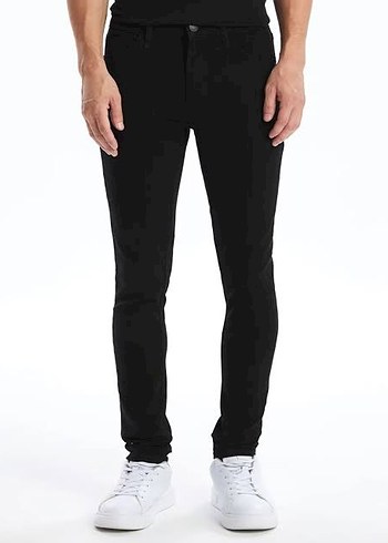 Erkek Siyah Regular Fit Denim Jean