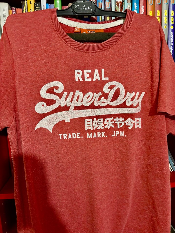 Vintage SuperDry Baskılı  Erkek Tişört - Görsel 4