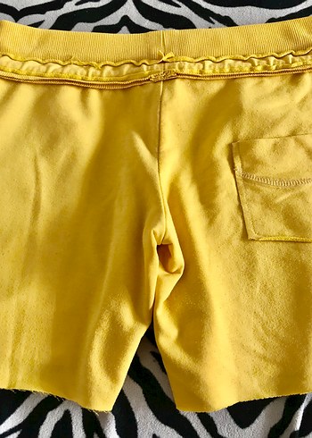 American Vintage Sarı Mini Şort, Rahat Kesim, Spor Tarzı