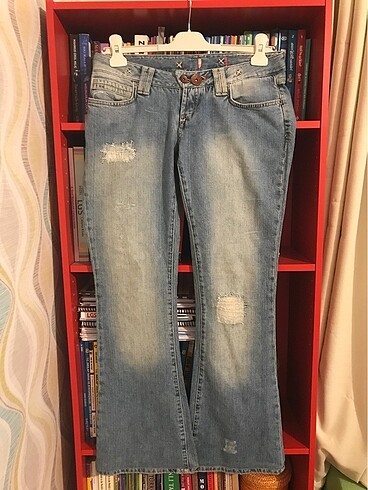 VİNTAGE DÜŞÜK BEL İSPANYOL PAÇA JEAN