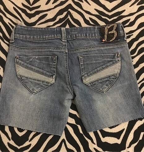 40 Beden Y2k Vintage Düşük Bel Jean Şort