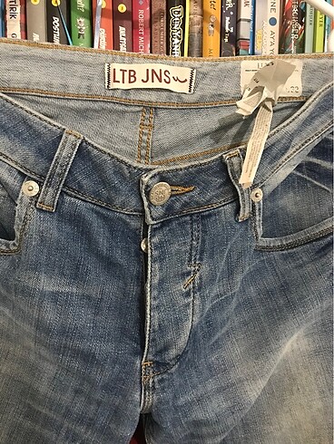 30 Beden mavi Renk Y2k Vintage Düşük Bel Jean