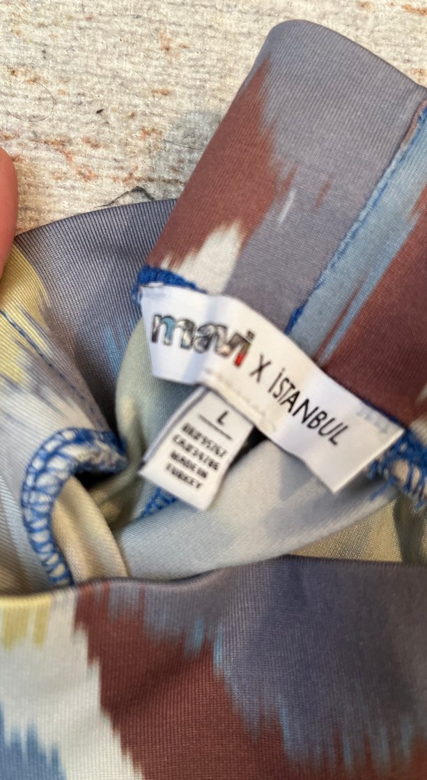 mavi renkli tayt - Görsel 2