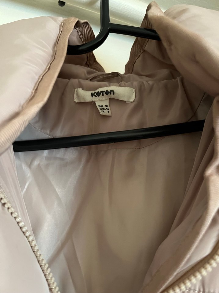 Bej Midi Kadın Kemerli Mont - Görsel 2