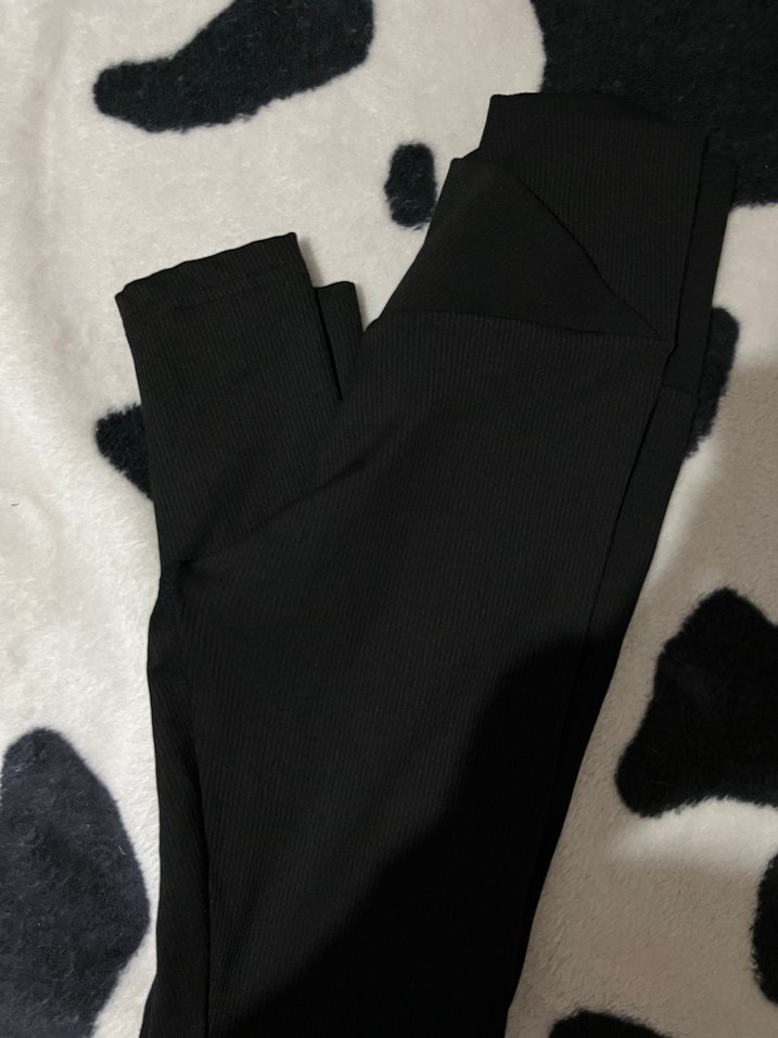 Siyah fitilli Kadın Tayt - Görsel 2