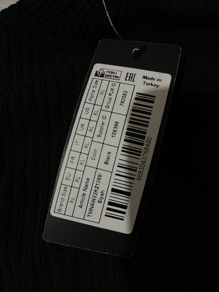 Siyah erkek bogazlı  Yaka Triko Kazak - Görsel 2