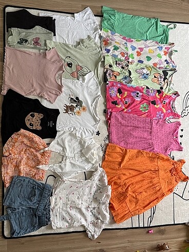4 Yaş Kız Çocuk Kıyafetleri - 17 Parça Karışık Set! Uygun Fiyat,