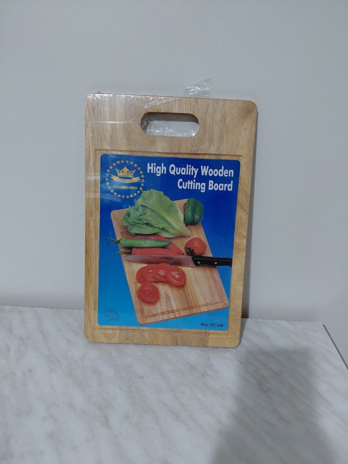 Parlak Kahverengi Ahşap Kesme Tahtası 15x10 - Görsel 2