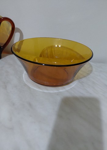 Duralex Kahverengi Cam Sürahi ve Kase Seti - Görsel 8