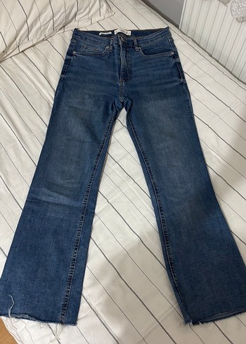 Kadın Mavi Normal Boy Denim Pantolon