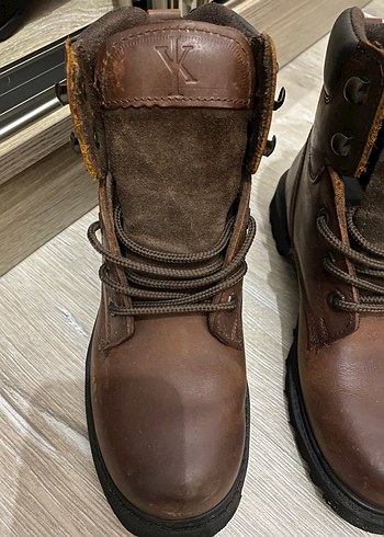 Kahverengi Deri Tokalı Bot kadın - Görsel 2