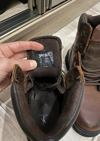 Kahverengi Deri Tokalı Bot kadın - Görsel 5