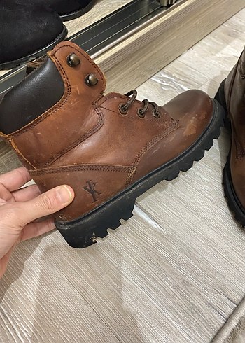 Kahverengi Deri Tokalı Bot kadın - Görsel 3