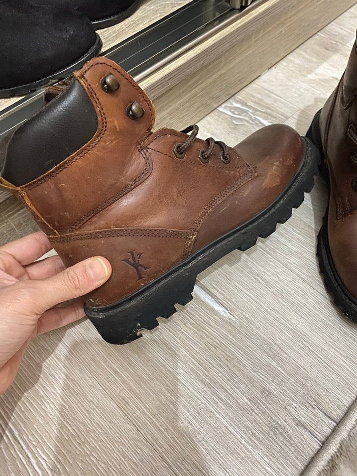 Kahverengi Deri Tokalı Bot kadın - Görsel 3