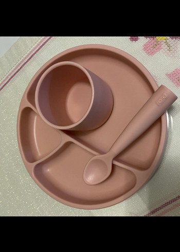 Pastel Pembe Çocuk Tabak Seti oioi