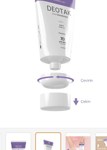 Deotak Soft Krem Deodorant 35ml Hassas Cilt - Görsel 4