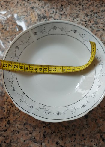 Gri desenli beyaz yemek tabağı - Görsel 3