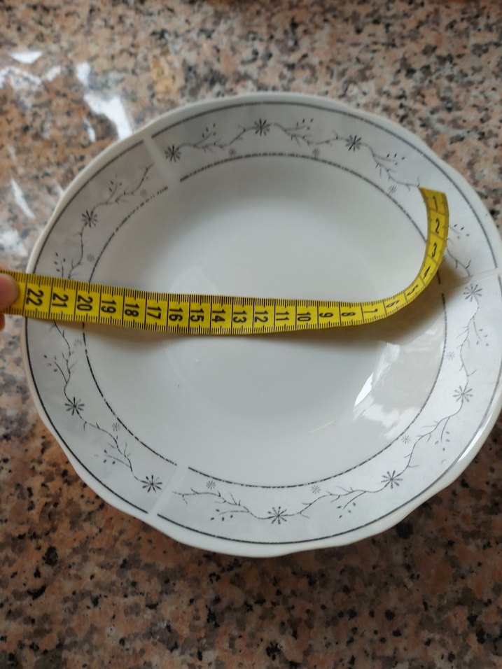 Gri desenli beyaz yemek tabağı - Görsel 3