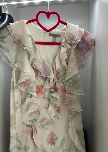 şifon h&m elbise - Görsel 4