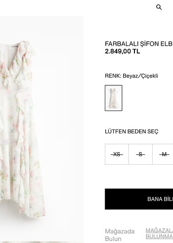 şifon h&m elbise - Görsel 2
