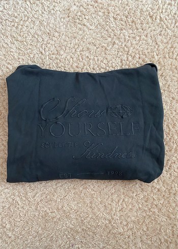 kadın antrasit kapüşonlu sweat - Görsel 2