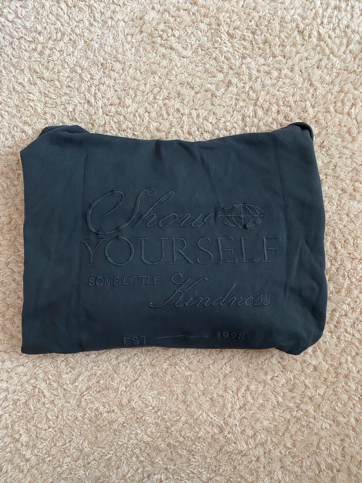 kadın antrasit kapüşonlu sweat - Görsel 2