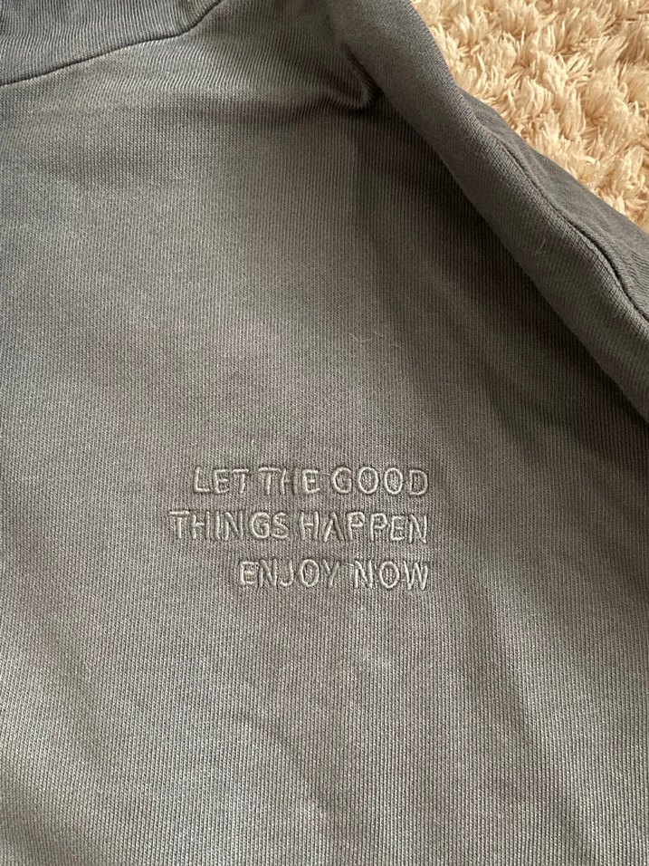 kadın antrasit kapüşonlu sweat - Görsel 3