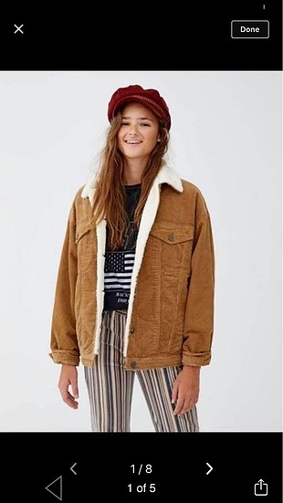 Pull and bear kürklü ceket