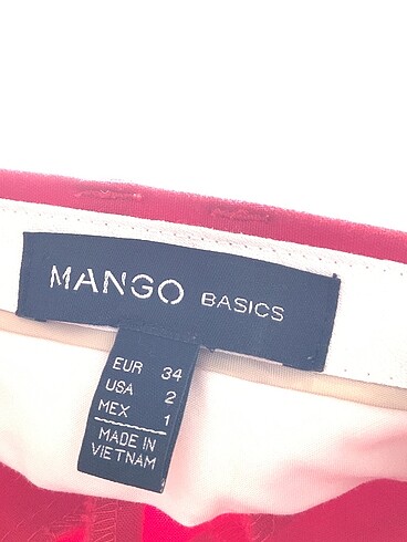 34 Beden kırmızı Renk Mango Kumaş Pantolon %70 İndirimli.