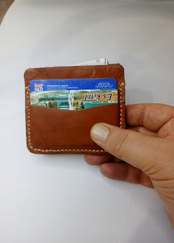 Kahverengi Gerçek Deri Eode Dikim Kartlık - Görsel 3