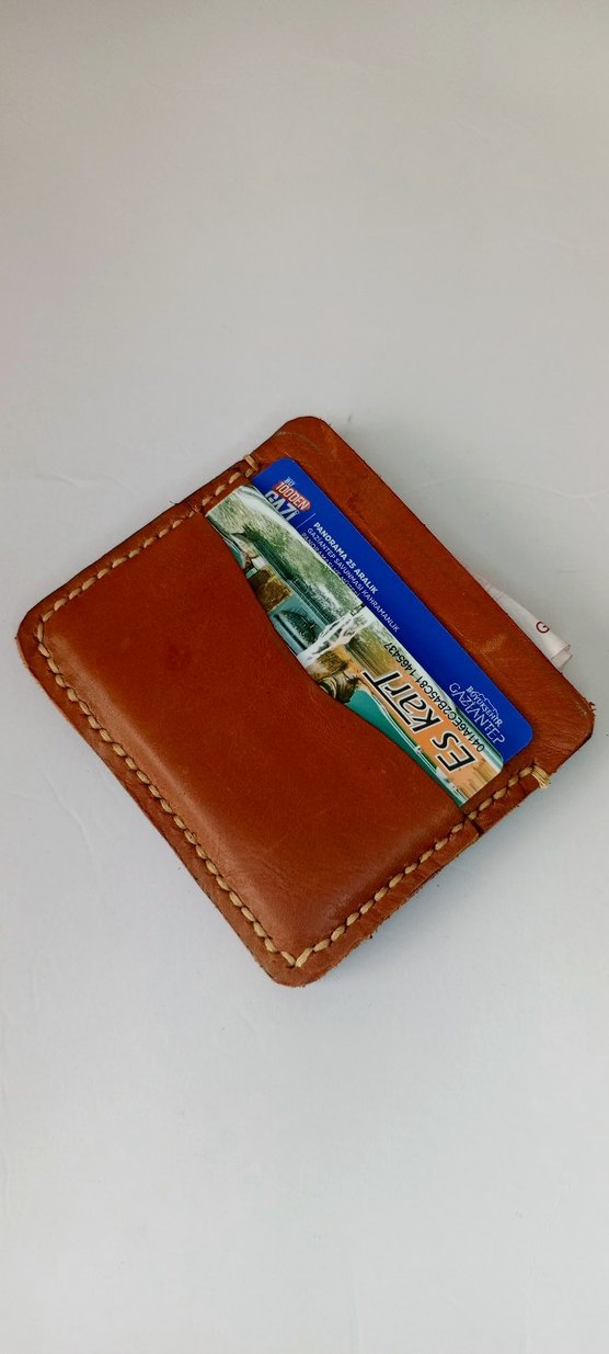 Kahverengi Gerçek Deri Eode Dikim Kartlık - Görsel 4