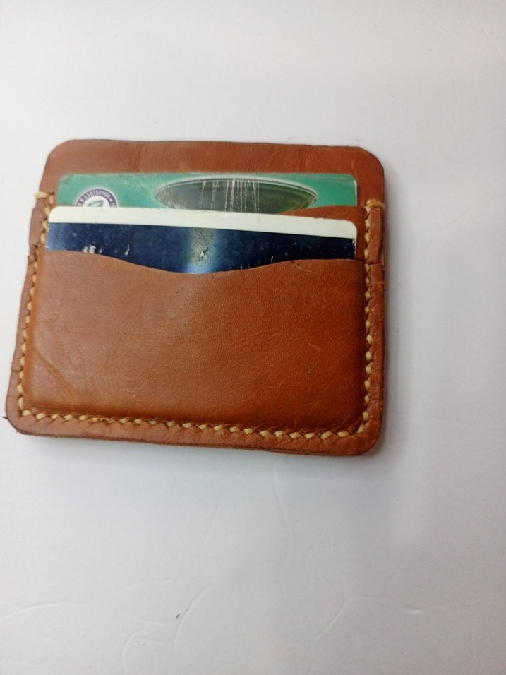 Kahverengi Gerçek Deri Eode Dikim Kartlık - Görsel 2