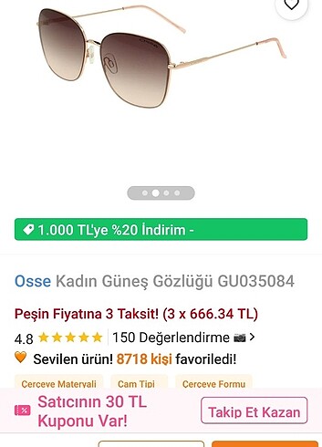 Osse Güneş Gözlüğü