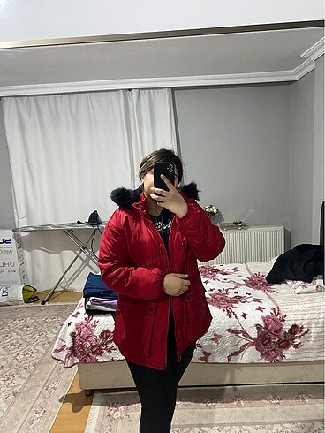 36 Beden bordo Renk Kalın mont