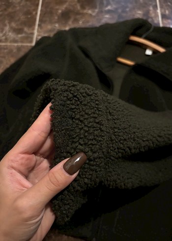 H&M Haki Peluş Kadın Hırka
