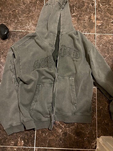 Haki oversize Hırka