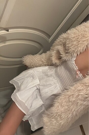 Stradivarius Beyaz Elbise