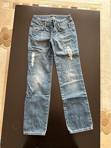 8-9 yaş kız çocuk jean pantolon sisley