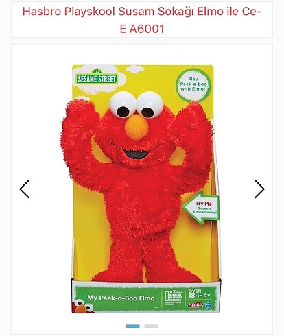 American Eagle Hasbro susam sokağı elmo İngilizce peekaboo oyunu