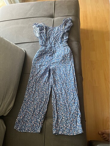 Mango 8-9 yaş mavi tulum tiril tiril cepli