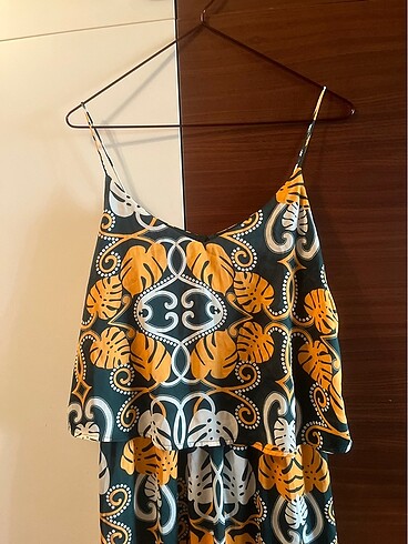 xs Beden çeşitli Renk H&M 36 beden ipek şifon sırt dekolte elbise