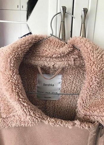 Bej Süet Kadın Ceket Kürklü Yaka - Görsel 2