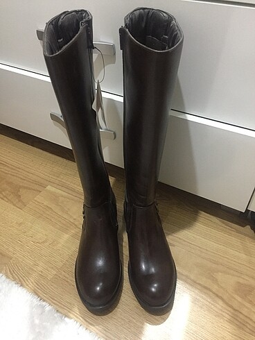 Kadın Kahverengi çizme mango zara