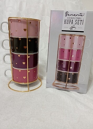 Kalpli standlı fincan seti