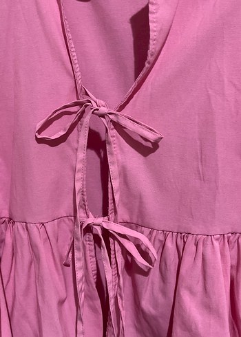 Pembe bağlamalı bluz - Görsel 2