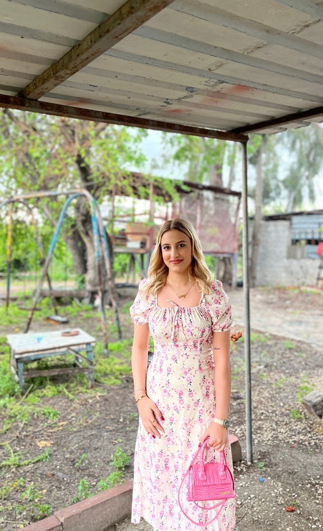 Pembe Straplez Midi Elbise - Görsel 3