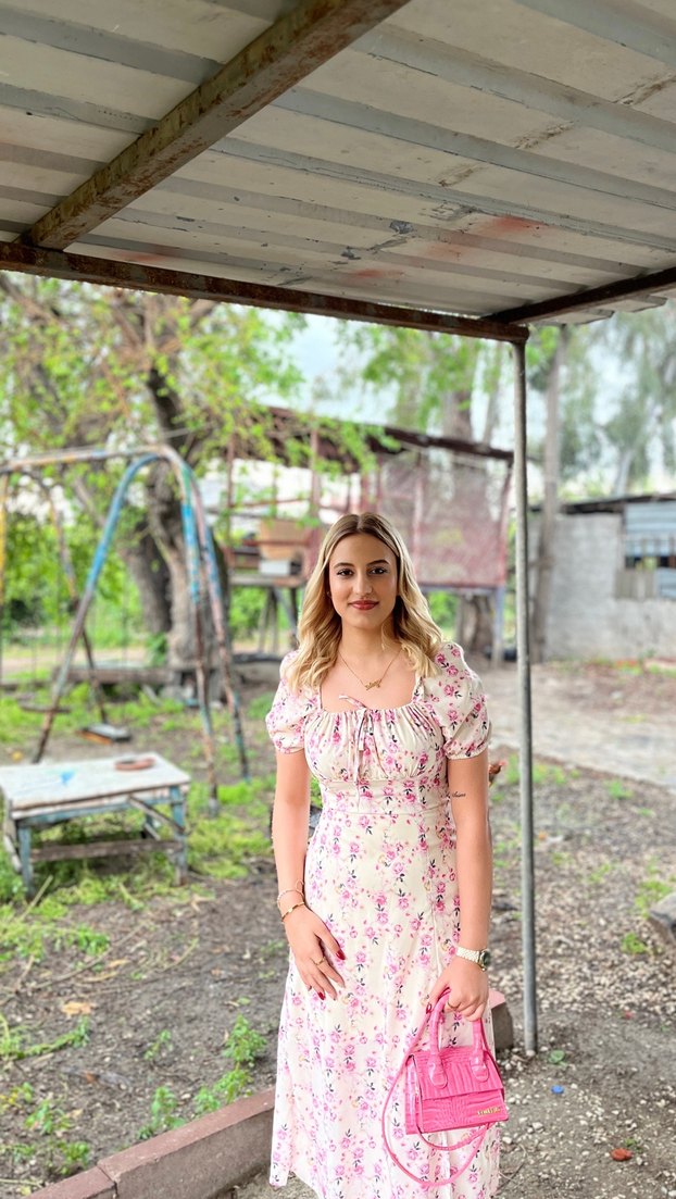 Pembe Straplez Midi Elbise - Görsel 4